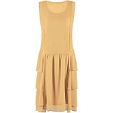 Vijiv Womens 1920s Inspired Flapper Dress High Tea Great Gatsby Maroon with Tiered Skirt 20s Dress