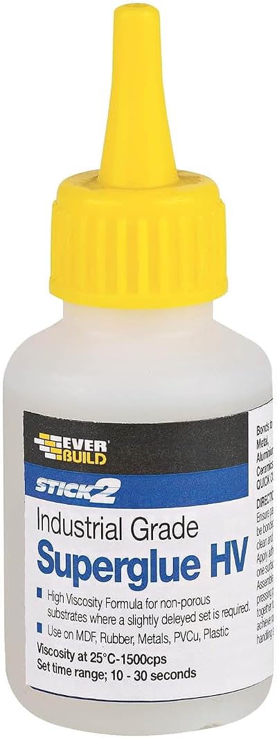 Everbuild Stick2 High Viscosity Superglue 50g Industrial Grade Rapid Set