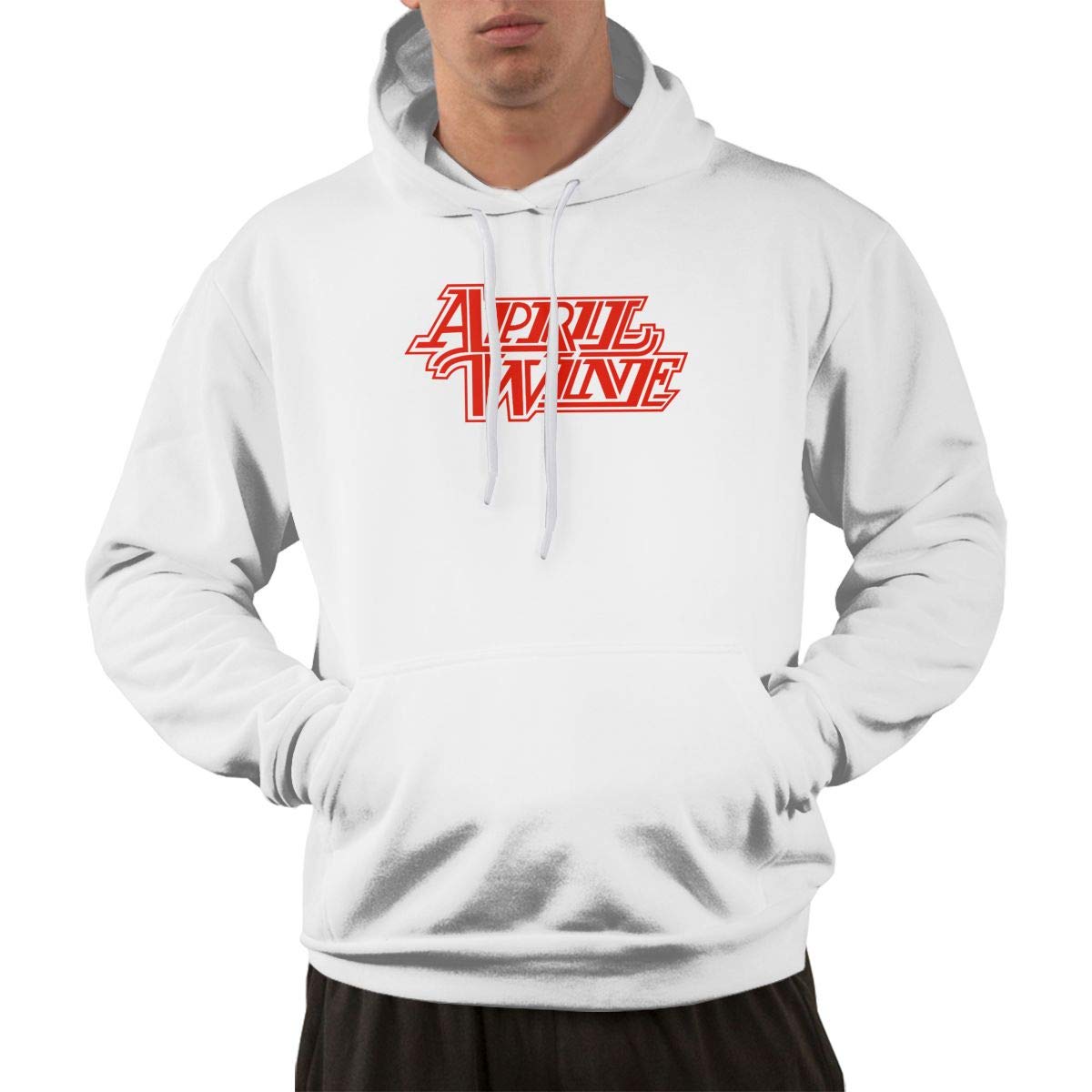 Erman Pullover Casual Print April Wine Hooded Shirts With Pocket L
