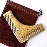 Beard Comb & Shaping Tool by Beard and Burns - 100% Natural Sandalwood Comb - Perfect with Beard Oil & Balms - Anti Static & Snag Free - Great Addition to Beard Kit