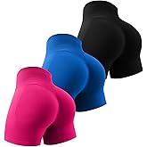 ULERSP Workout Gym Shorts Women 5" Seamless Scrunch Butt Lifting Tummy Control Ruched Booty Yoga