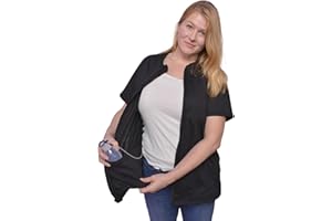 Inspired Comforts Mastectomy Recovery Shirt with Drain Pockets & Fasteners to Hold Drainage Tubes