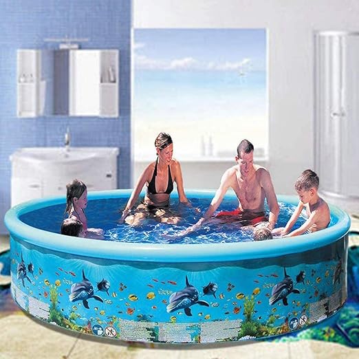 Amazon Co Jp じゃない レジャープール 夏対策 水遊びおもちゃ 親子遊び ファミリープール Full サイズ 屋外 プール 子供用 簡単セット 赤ちゃんと幼児の遊び レジャープール A 122x25cm 48x10inch ホーム キッチン