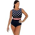 AQUAMORE Women's Chlorine Resistant Designer High Neck One Piece Swimsuit