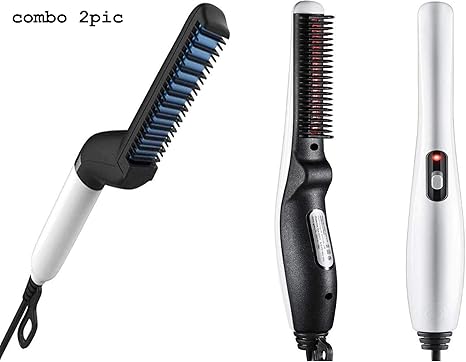 Jaliya Beard Hair Straightener Combo Brush Portable Electric Beard
