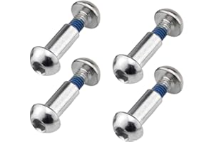 Goucrro MTB Rear Shock Absorber Screw 25-86mm Full Suspension Mountain Bike Bolts M8 Semi-Round Hexagon Socket Locking Screws 4 Sets(Silver,33MM)