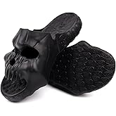 Skull Slides Sandals for Men Women,Non Slip Sport Cloud Cloudies Slides Slippers,Open Toe Slip on Comfy Beach Halloween Skull Slides Shower House Home Indoor Outdoor Thick Soft Shoes