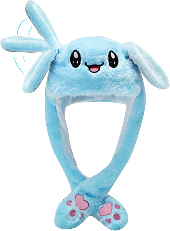 Rabbit Hat,Bunny Hat,Bunny Beanie,Bunny Ear Hat with Moving Ears,Bunny