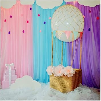 Amazon Com Laeacco 5x5ft Indoor Pastel Baby Photo Booth Vinyl