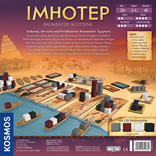 KOSMOS 692384 Imhotep - Baumeister Ägyptens, das Grundspiel, Strategiespiel, Brettspiel für 2 bis 4 Spieler, nominiert zum Spiel des Jahres 2016 – Bild 3