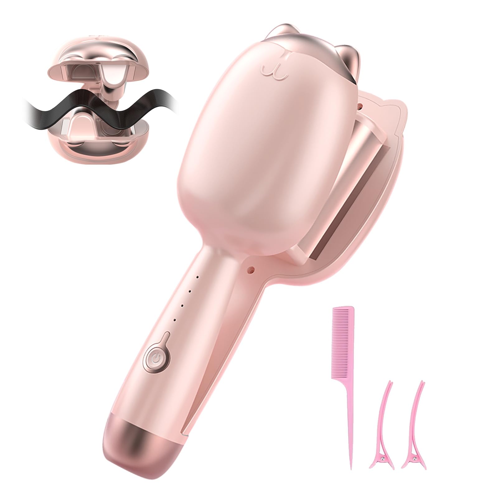 Photo 1 of LYNCLYFELOOP Crimper Hair Tool, Beach Waves Curling Wand,Ionic Hair Waver  