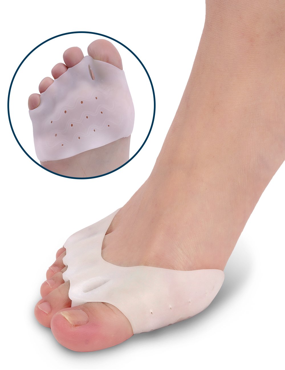 Gel Metatarsal Cushion Toe Separators Forefoot Pad for Mortons