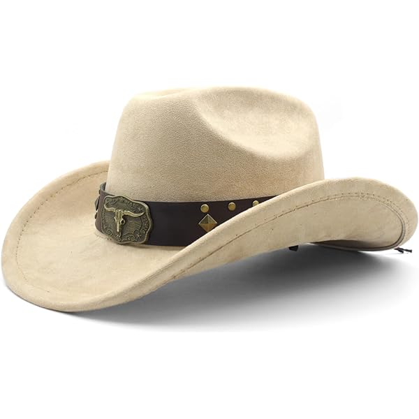 Chapeau Cowboy Alamo En Paille Feuille De Palmier, Taille 55 (6 7/8), Beige, Fait Au Mexique