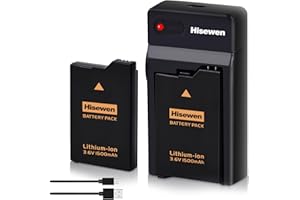 Hisewen PSP 3000 Battery and LED USB Charger for Sony PSP 3000 / PSP Slim 2000 PSP-S110 Console, PSP-2001, PSP-3000, PSP-3001, PSP-3002, PSP-3004, PSP Slim Console