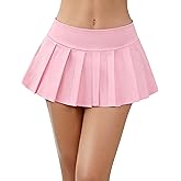Avidlove Pleated Skirts for Women Sexy Costume Lingerie Mini Plaid Skirt Role Play Schoolgirl Outfits