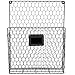 Wall Mounted Rustic Style Chicken Wire Gray Metal Magazine Organizer Basket Rack w/Chalkboard Label