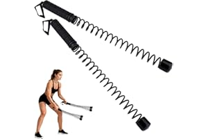2pcs Ropeless Battle Ropes, Lightweight Ropeless Battle Workout Ropes for HIIT and Strength Training Portable Home Gym Fitnes