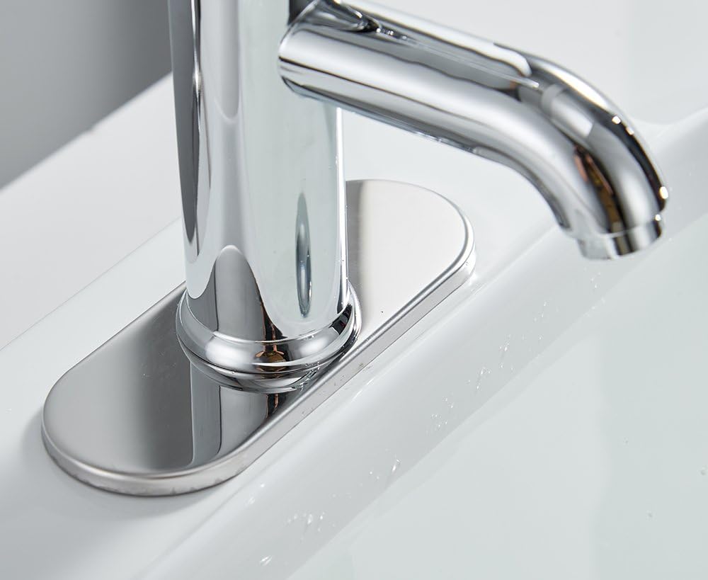 Greenspring Chrome Bathroom Faucet Sink Single Handle Lavatory Vanity Basin Mixer Tap One Hole Supply Line Long Spout Lead-Free - - 