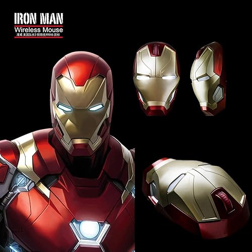 VSVABEFV Cool Wireless Mouse Iron Man Black Panther Star Lord Ant
