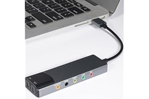 GOWENIC 7.1 USB Sound Card, USB External Sound Card with SPDIF, 7.1/5.1 / Stereo Output, 3.5mm AUX/Line/Mic Inputs, for Lapto