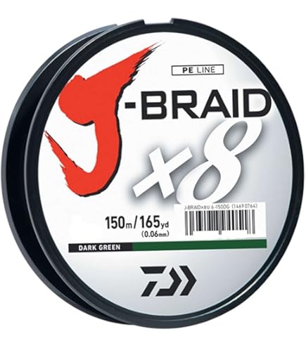 Amazon.com : Daiwa, J-Braid x8 Grand Braided Line, 150 Yards
