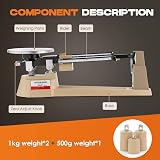 Bonvoisin Triple Beam Scale Mechanical Balance 2610g 0.1g Lab Weighing Platter view 3