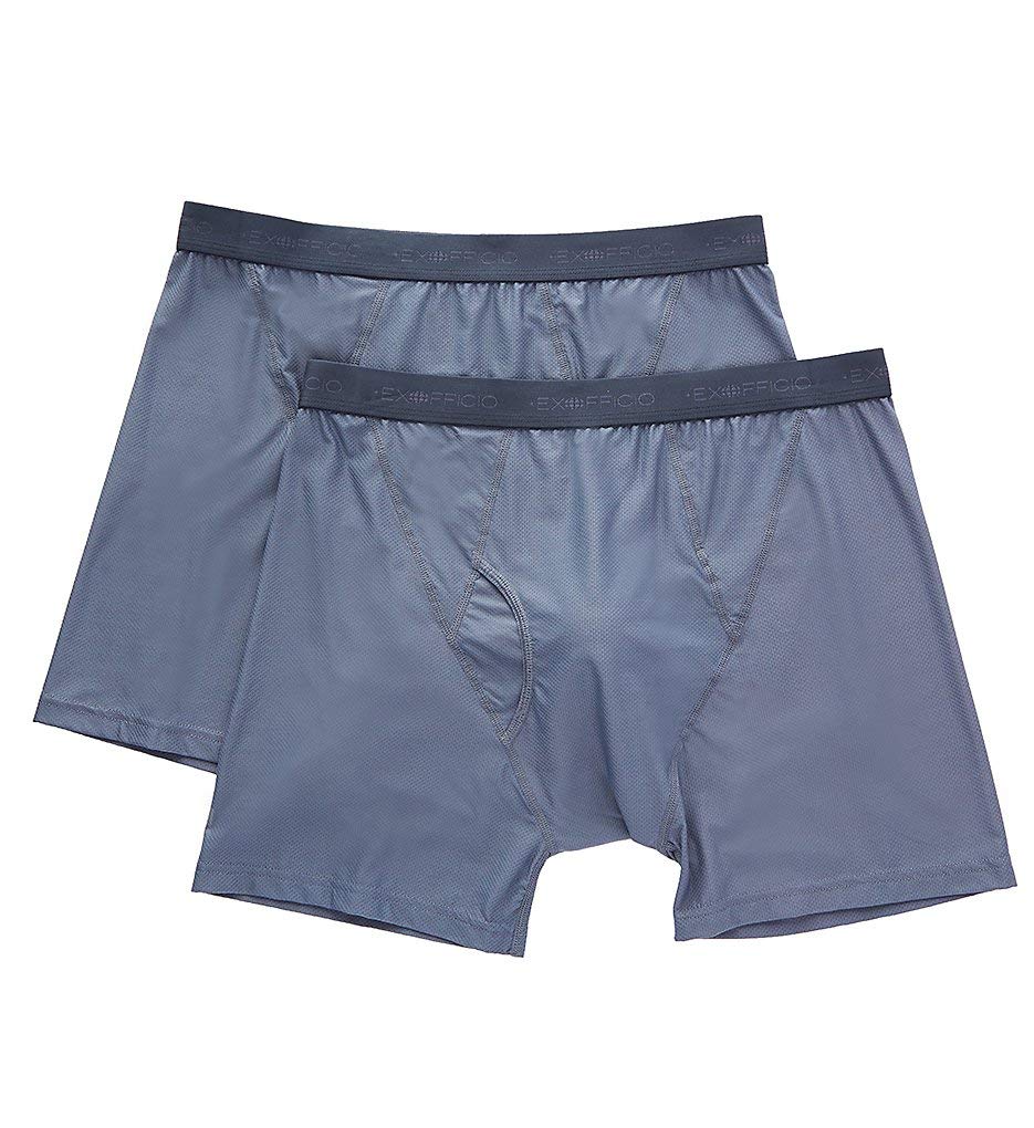 ExOfficio Men's Give-n-go 2.0 Boxer Brief 2pk - Steel Onyx - Small