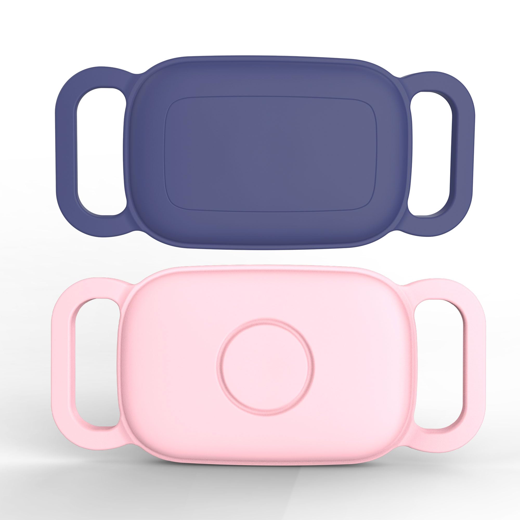 Photo 1 of [2 Pack] Dog Collar Holder for Tile Pro 2024 Tracker, Waterproof Silicone case for Tile Life360 pro, Durable Flexible Scratch Resistant Cover Finder for pet cat Necklace Accessories(Blue/Pink)