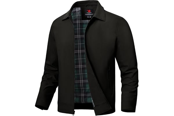 TBMPOY Men's Lightweight Jackets Casual Windbreaker Stylish Light Fall Spring Golf Work Dress Business