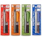 Pilot Parallel Calligraphy Pen Set, 1.5 mm, 2.4 mm, 3.8 mm and 6 mm with Bundle Ink Cartridge (P9005SET) by Pilot