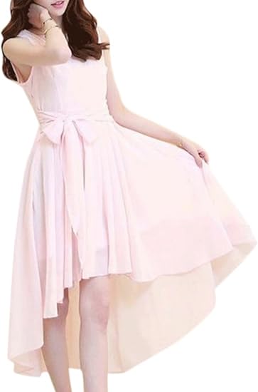 Amazon ゴラッソ Golazo シフォン マキシワンピース フィッシュテール ノースリーブ 透け感 バックリボン レディース パーティードレス 通販