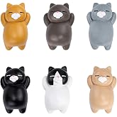 Cute Cat Refrigerator Magnets, Fun Fridge Magnets for Locker, Whiteboard, Office, Photos, Notes, 6 Pack