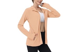 Womens Sun Shirts Full Zip UPF 50+ Sun Protection Hoodie Jacket Lightweight Quick Dry Long Sleeve Hiking Gym Jacket