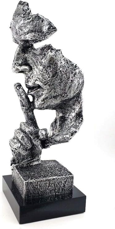 Amazon Com Creative Abstract Modern Sculpture The Thinker Statue Hand Face Statues And Sculptures For Home Decor Silence Silver Home Kitchen creative abstract modern sculpture the thinker statue hand face statues and sculptures for home decor silence silver