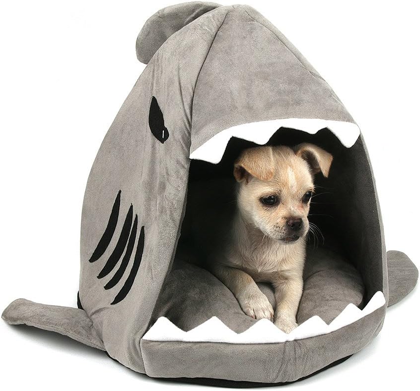 KOJIMA-2015 Soft Cute Warm Steeple Gray Shark Pet Bed for Small Dog Cat Puppy