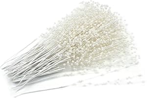 canjoyn 100 Stems Pearl Sticks Beading on Wire Stems for DIY Garland Bridal Wedding Pearl Bouquet Home Party Decor Craft (White)