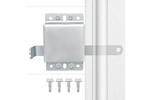 QZATTCAEN Heavy Garage Door Side Lock Inside Deadlock for Most Garage Door Iron Galvanizing -1 Pack, Silver