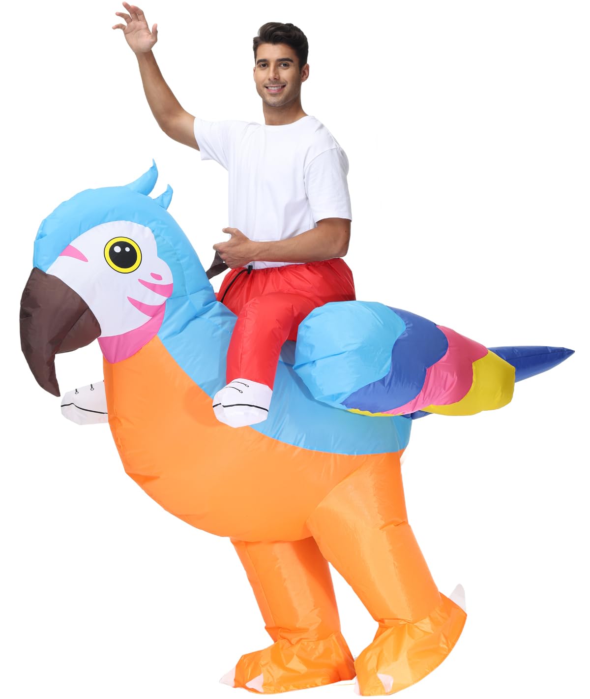 JASHKE Parrot Costume Adult Inflatable Parrot Costumes Inflatable Halloween Costumes Fancy Dress for Adults