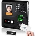 NGTeco Time Clocks for Employees Small Business with Face, Fingerprint, RFID and PIN Punching in One, MB1 Office Time Card Machine Automatic Punch with APP for iOS Android (0 Monthly Fee)