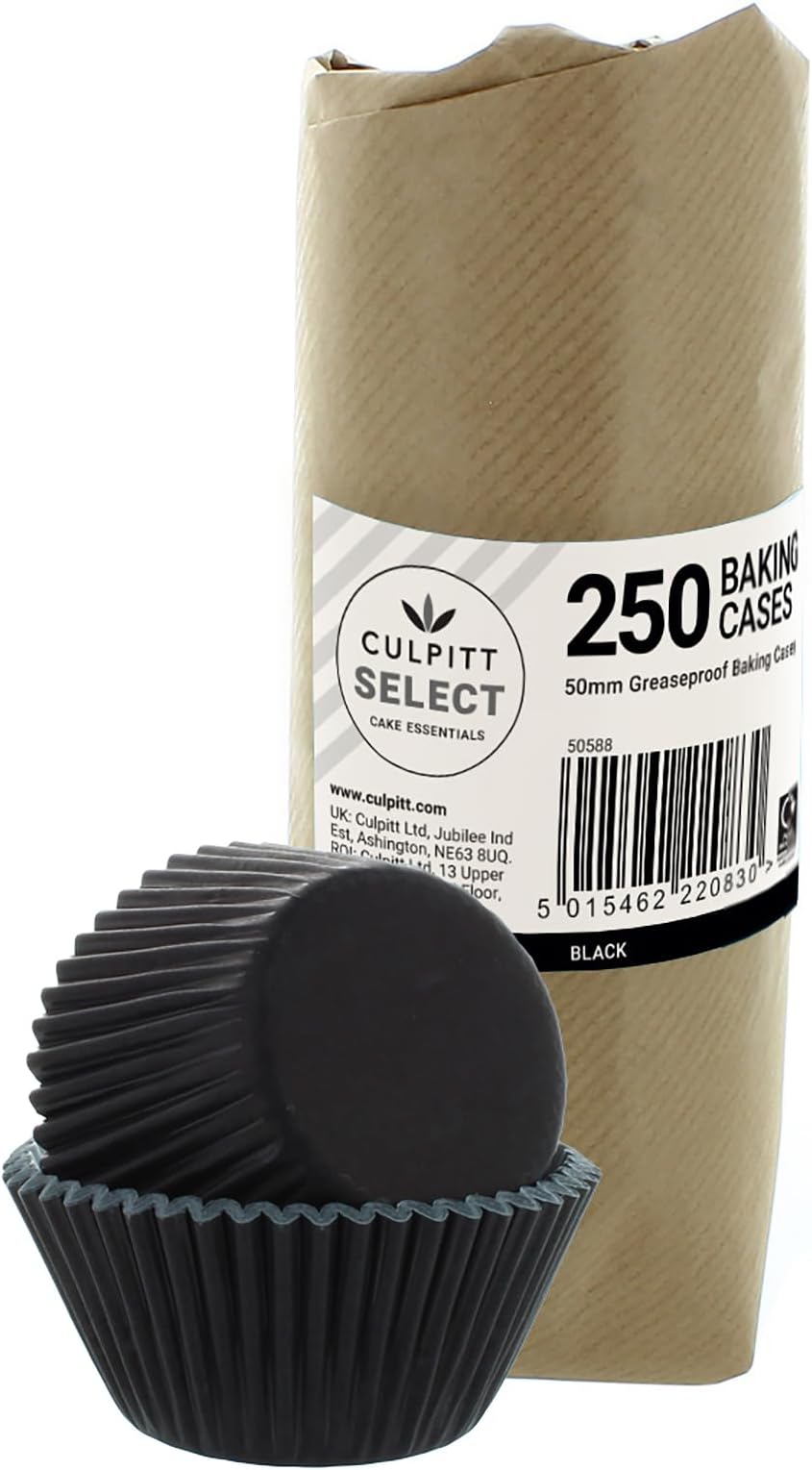 Culpitt Select Black Baking Cases 50mm Cupcake Cases Pack 250