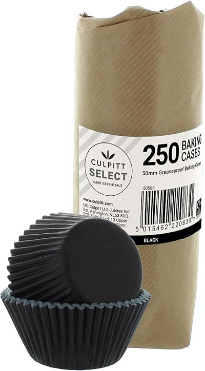 Culpitt Select Black Baking Cases 50mm Cupcake Cases Pack 250