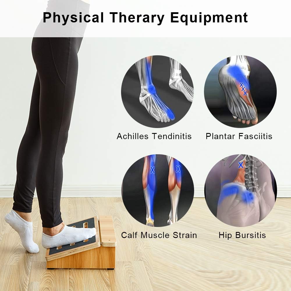 StrongTek Under Desk Foot Rest for Home and Office Chairs, Portable Ergonomic Posture Support for PC Gaming or Work Standing Desks, Slanted Non-Slip Step Stool, Wood: Furniture & Decor