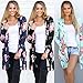 ECOWISH Womens Boho Irregular Long Sleeve Wrap Kimono Cardigans Casual Coverup Coat Tops Outwear Black2 XL
