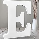 AOCEAN 12 Inch White Big Wood Letters Unfinished