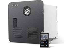 VEVOR RV Tankless Water Heater, Instant Shower with 15 x 15 inches Black Door and Remote Controller, 42000BTU Optimized Comfo