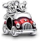 ZWiZ Red Car Mouse Charm for Women Bracelets and Necklaces 925 Sterling Silver,Jewelry Beads DIY Gifts