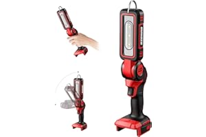 GUNOZE Cordless LED Work Light for Milwaukee M18 Battery, Two Levels Adjustable Up to 1000 Lumens with Low Voltage Protection, 90 Degree Rotating Wide-Angle Lighting for Workshop, Camping, Outdoor