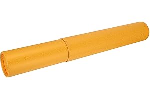Kichvoe Expandable Yellow Poster Tube 35-62cm Length 6cm Diameter, Drafting and Artwork Storage Cylinder
