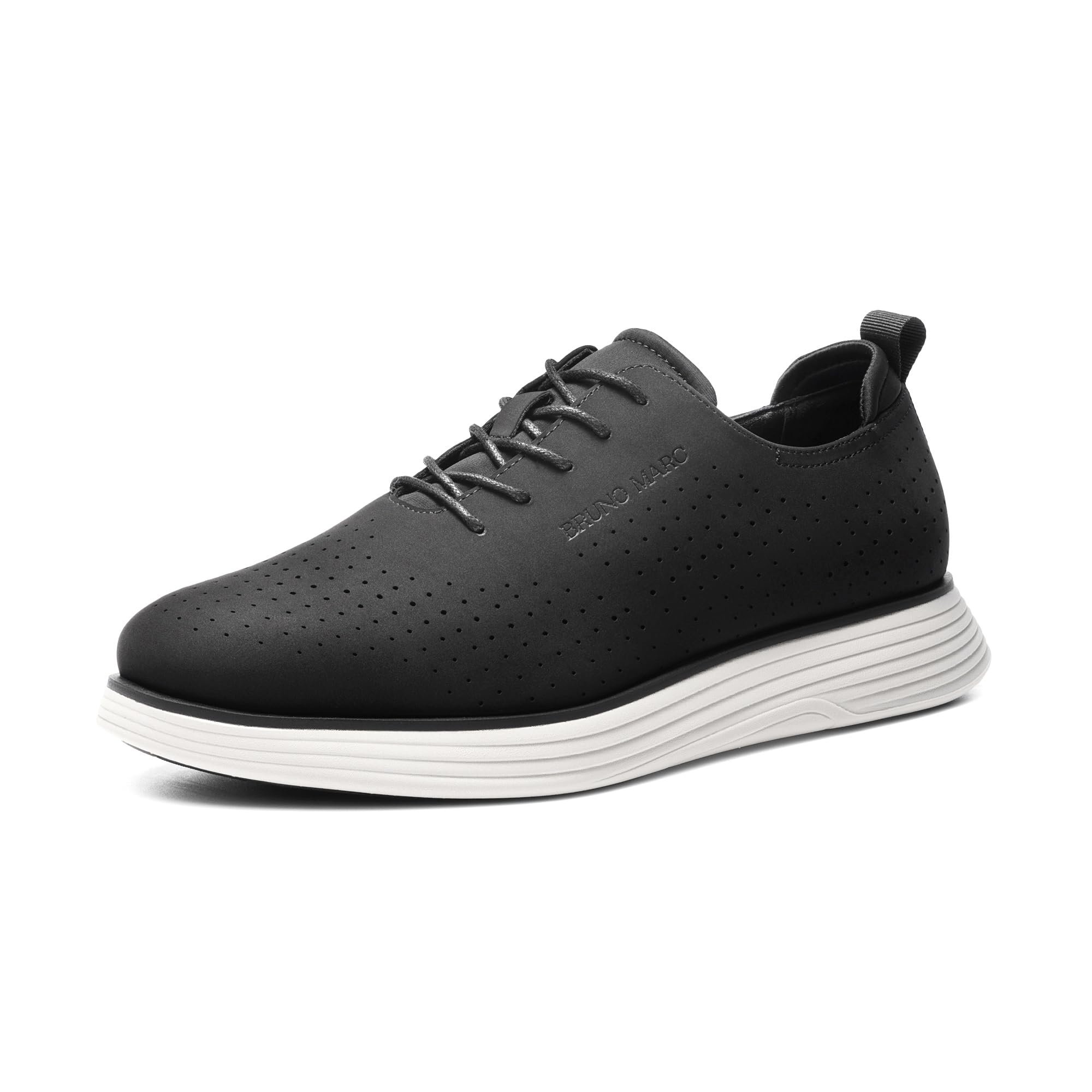 Bruno Marc Men's MaxFlex Fashion Dress Sneakers Oxfords Classic Casual Shoes,Size 9.5,Black-Nubuck,SBOX2318M Image