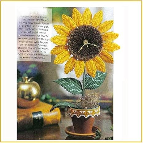 Amazon 1 3 次元クロスステッチ Crewel テーブルクロックブラケットクロックひまわり造花 Diy 工作手作り誕生日プレゼント時計の部分 置き時計 掛け時計 オンライン通販